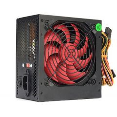 550W ATX Power supply HPC ATX-550W, 550W, 24 pin, 3xSATA cables, 120mm Red FAN, Black