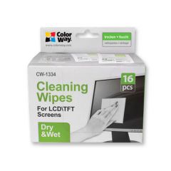 ColorWay CW-1334 Cleaning Wipes Dry/Wet - 16pcs