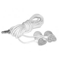 E11001 ELECOM HEART "Gem Drops" Jewel Type Stereo Headphones -