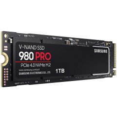1TB SSD PCIe 4.0 x4 NVMe 1.3c M.2 Type 2280 Samsung 980 PRO MZ-V8P1T0BW, Read 7000MB/s, Write 6800MB/s