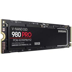 500GB SSD PCIe 4.0 x4 NVMe 1.3c M.2 Type 2280 Samsung 980 PRO MZ-V8P500BW, Read 6900MB/s, Write 6300MB/s