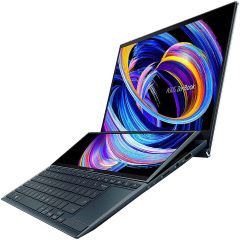 Ноутбук 14" ASUS ZenBook Duo 14 UX482EA Blue, Intel i7-1165G7 2.8-4.7Ghz/16GB/SSD 512GB/Intel Iris Xe/WiFi 6 802.11ax/BT5.0/HDMI/HD WebCam/Illum. Keyb/Screen Pad Plus 12.65"/14" Touchscreen IPS LED Backlit FullHD NanoEdge