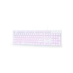 Клавиатура Gembird KB-UML3-01-W-RU Multimedia keyboard, Silent, 3-color backlight, 12 practical multimedia hotkeys, RU layout, USB, White
