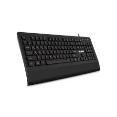 Клавиатура SVEN KB-E5500, Keyboard, 104 keys, 12 Fn-keys, Waterproof, Ergonomic Keyboard Rest, slim compact design, low-profile keys, Black (tastatura/клавиатура)