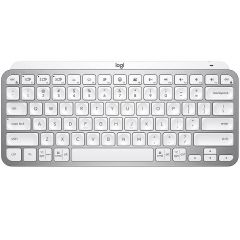 Клавиатура Logitech Wireless MX Keys Mini Minimalis Pale Grey Illuminated Keyboard, Logitech Unifying 2.4GHz wireless technology, Bluetooth Low Energy, Rechargeable with USB type C