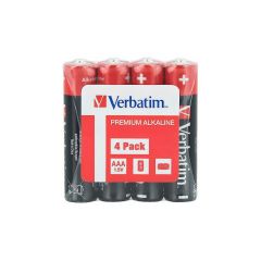 Verbatim AAA Alkaline Battery 4 Pack Shrink 49500