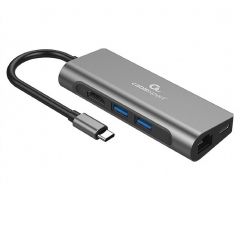 Gembird  A-CM-COMBO5-01, USB Type-C 5-in-1 multi-port adapter