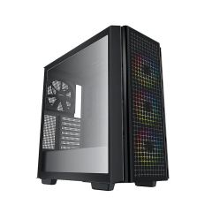 Корпус Case Middletower Deepcool CG540 ATX Black, no PSU, Side panel Tempered Glass,  2xUSB3.0,  Audio x 1/Mic x 1, Pre-Installed LED Fans: Front 3X120mm, Rear 1X140mm (carcasa/корпус)