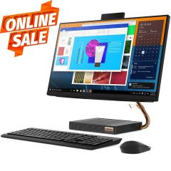 Компьютер моноблок 23.8 Lenovo IdeaCentre AIO 5 24IOB6 Black, Intel Core i7-11700T 1.4-4.6GHz/16GB DDR4/SSD 256GB + 1TB HDD/Intel UHD Graphics 750/Webcam HD/Speakers 2x3W+5W/WiFi 802.11AX+BT 5.0/Gigabit LAN/23.8 FHD IPS (1920x1080)/Wireless Keyboard&Mouse