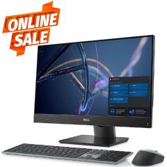 Компьютер моноблок 23.8 Dell OptiPlex 5400 Black, Intel Core i7-12700 2.1-4.9GHz/16GB DDR4/SSD 256GB/ Intel UHD Graphics 630/Webcam FHD/Speakers 2x2W/WiFi 6E AX211+BT 5.2/Gigabit LAN/23.8 FHD IPS non-Touch Anti-Glare/ Keyboard&Mouse/ Ubuntu Linux/ All-In-