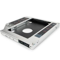 Caddy Gembird MF-95-02 Universal SATA 3.0 2nd HDD 12.7mm For 2.5 SSD Case HDD Enclosure With LED For Laptop DVD CD ROM (Адаптер для установки устройств 2.5" в отсек привода ноутбука 9.5 мм, пластик, металл)