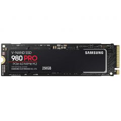 M.2 NVMe SSD 250GB  Samsung 980 PRO, PCIe 4.0 x4, M2 Type 2280, Read: 6400 MB/s, Write: 2700 MB/s, Read /Write: 500,000/600,000 IOPS, Elpis, 3DTLC