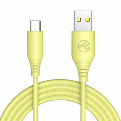Cable silicone Tellur USB to Type-C, 3A, 1m, yellow
