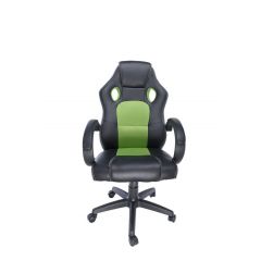Gaming chair SPACER  SPCH-CHAMP-GRN  Black-Green, Synthetic PU + Textil, 120 kg max