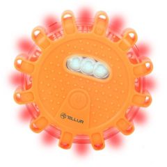 SemnalizatorAuto de urgenta si lanterna LED Tellur Basic, 3 x AAA, magnetic, portocaliu
