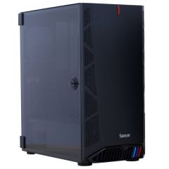 Case SPACER - gaming, MiddleTower, ATX,"HUNTER", fara sursa, usa sticla securizata,USB 2.0 x 2, USB 3.0 x 1,Jack 3.5mm x 2, mesh"SPGC-HUNTER"