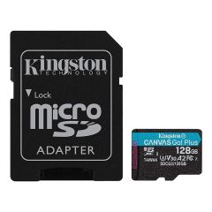 Карта памяти 128GB Kingston Canvas Go! Plus SDCG3/128GB, microSD Class10 A2 UHS-I U3 (V30) , Ultimate, Read: 170Mb/s, Write: 70Mb/s, Ideal for Android mobile devices, action cams, drones and 4K video production (memorie portabila Flash USB/внешний накопит