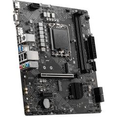 Материнская плата MSI PRO H610M-G DDR4 Intel H610, LGA1700, Dual DDR4 3200MHz, PCI-E 4.0 x16, DisplayPort/D-Sub/HDMI, USB3.2, SATA 6 Gbps, M.2 slot, PCIe 3.0 x4 mode, SB 8-Ch., GigabitLAN