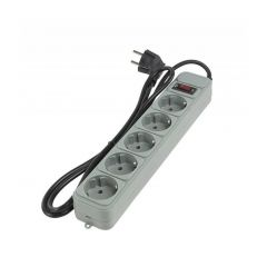 Фильтр импульсных помех Gembird Surge Protector SPG3-B-10C, 5 Sockets, 3m, up to 250V AC, 16 A, safety class IP20, Grey (Priza cu protectie - prelungitor/basic surge protection)