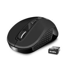 Мышь SVEN RX-575SW Black Bluetooth + Wireless 2.4GHz, Optical Mouse, rechargeable 400mAh, Nano Receiver, 800/1200/1600dpi, 3+1