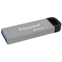 Память USB Flash 64GB Flash Drive Kingston DTKN/64GB DataTraveler Kyson Silver, Metal casing, USB3.2,  Compact and lightweight