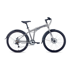 Складной велосипед FORWARD TRACER 26 2.0 disc (26" 7 ск. рост 19" скл.) 2020-2021, серый/синий