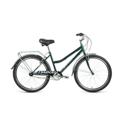 Городской велосипед FORWARD BARCELONA 26 3.0 (26" 3 ск. Рост 17") 2020-2021, зеленый/серебристый