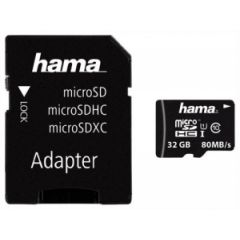 Hama 32GB MicroSD Card + SD Adapter