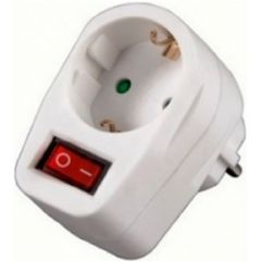 Hama 1xSocket Adapter Switchable