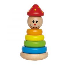 Hape E0400A Деревянная игрушка  - Пирамидка Клоун