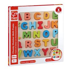 Hape E1551A  Деревянная игрушка - Пазл вкладыш "Буквы"