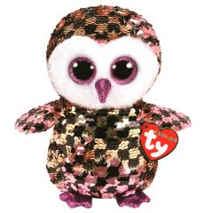 TY Flippables TY36785 Мягкая игрушка Розово-черная Сова Checks