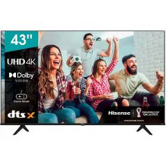 43" LED TV Hisense 43A6G, Black, (3840x2160 UHD, MR 120Hz, SMART TV (Android TV OS), 3 x HDMI2.0, 2 x USB, Dolby Vision HDR & HDR10, Wi-Fi (2.4GHz+5GH