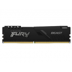 16GB DDR4-3000  Kingston FURY Beast DDR4, PC24000, CL15, 1.35V, 1Gx8, Auto-overclocking, Asymmetric BLACK low-profile heat spreader, Intel XMP Ready