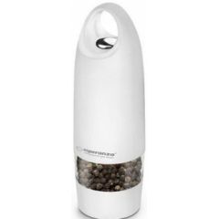 Grinder Esperanza MUNTOK EKP003W White, LED illumination during use Adjustable grinding thickness Length: 17cm Diameter: 5cm Power: 4* AA batteries (n