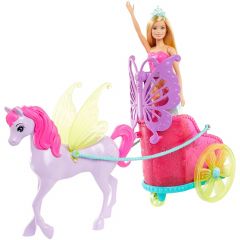 Mattel Barbie Dreamtopia GJK53 Набор игровой ,,Сказочный экипаж с единорогом"