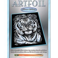 Sequin Art Artfoil SQ1017 Гравюра Серебряный белый тигр