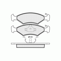 Тормозные колодки DBS2030 SP108 T4017 Ford Escort Fiesta Orion Sierra пер.