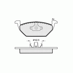 Тормозные колодки  DBS2091 SP136 T1163 Skoda Octavia VW Bora Golf IV пер. +дачик