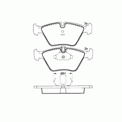 Колодки DBS2087 SP138 T1103 BMW 5 E39 пер.