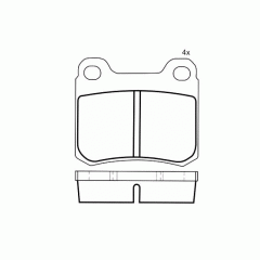 Тормозные колодки DBS2045 SP200 T1010 Mercedes W124 201 202 задн.