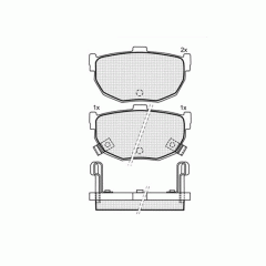 Тормозные колодки DBS3180 (SP386) (T0391)   Hyundai Coupe, Elantra, Kia Cerato, Nissan Maxima зад.