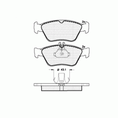Колодки DBS2085 SP226 T1091 Mercedes C-Classe W202 E-Classe W210 пер. +дачик