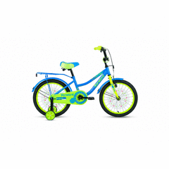 Велосипед детский FORWARD FUNKY 18 (18" 1 ск.) 2020-2021, голубой/ярко-зеленый
