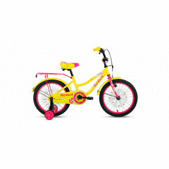 Велосипед детский FORWARD FUNKY 18 (18" 1 ск.) 2020-2021, желтый/фиолетовый