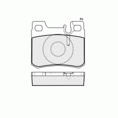 Тормозные колодки DBS2241 T1067 Mercedes 190 W201 C-Classe W202 E-Classe W124 задн.