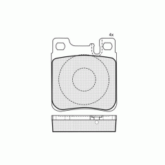 Тормозные колодки DBS2076 SP255 T1050 Mercedes C W202 203 E W210 S W140 220 задн.