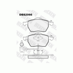 Тормозные колодки DBS2066 (SP 178) (T1035)* Audi 100,A4,A6 + дачик круглый пер.