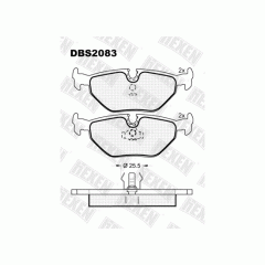 Тормозные колодки DBS2083 (SP 170) (T1027) * BMW 3 (E30,E36), 5 (E34), 7 (E32) задн.