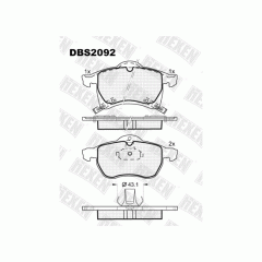 Тормозные колодки DBS2092 (SP 243) (T1145)* Opel Astra G,H , Zafira пер.
